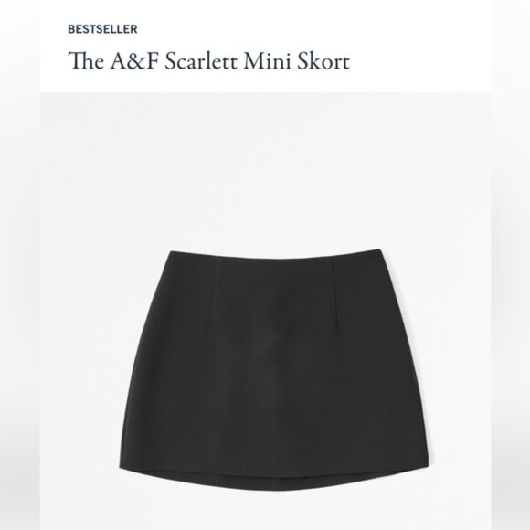 Abercrombie Scarlett Mini Skort Black - Picture 3 of 9